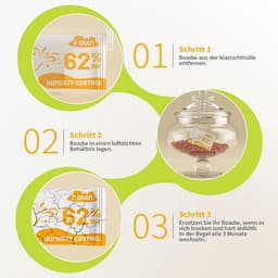2-weg vochtregulering, 62% luchtvochtigheid terpenen & aromabescherming, 8 g vochtregelaar voor het bewaren van kruiden beschermt tot 28 g - 10 stuks — thumbnail 4