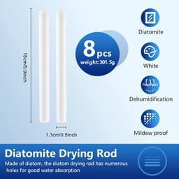 8 stuks diatomeeënaarde vochtabsorptiestang water absorptiestang drogen staaf droogmiddel voor wasgoed thuis — thumbnail 3