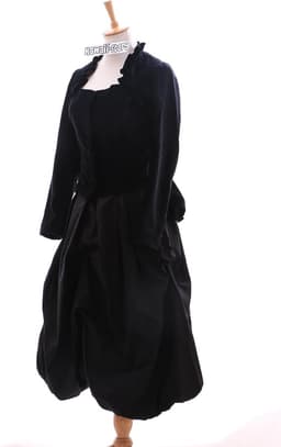 JL-568 Fluweel Zwart Gothic Victorian Lolita Jas Rock Kostuum Set Dress Cosplay (maat M) — thumbnail 5