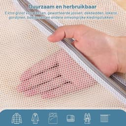 Set van 2 Grote Wasnetten 60 x 80 cm voor Kleding en Delicate Was, Ideaal voor Wassen — thumbnail 4