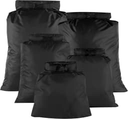 5 Stuks Waterdichte Drybags, 1,5 L/2,5 L/3,5 L/4,5 L/6 L, Draagbare Droogzak Waterdichte Tas Dry Bag voor Kajakken Driften Onderdompele Varen Wandelen Kamperen Outdoor (Zwart) — thumbnail 1