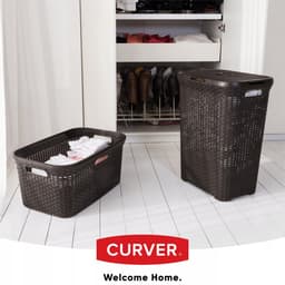 Curver Wasmand 40L Smal, Natuurlijk Design, Donkerbruin — thumbnail 5