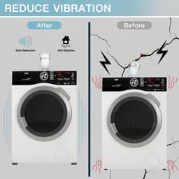 Wasmachine Voeten - Meubelverhogers - Apparaten Verhogen - Stapelbaar Ontwerp - 4 cm Hoog - Grijs — thumbnail 3
