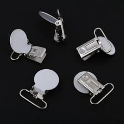 Ronde Metalen Fopspeenclips - 10 Stuks voor Handwerk en Leer — thumbnail 3