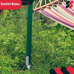 KOTARBAU® Paalhouder met Punt - Paalhouder om in de Grond te Slaan 735 mm 2 stuks - Paalhouder voor Schutting - 63x60 mm - Verzinkt Staal - Zilver — thumbnail 4