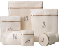 House of Husk Waszakken - Wasnetten - Set van 6 - Bescherm je Wasgoed en Wasmachine - Beige — afbeelding 1