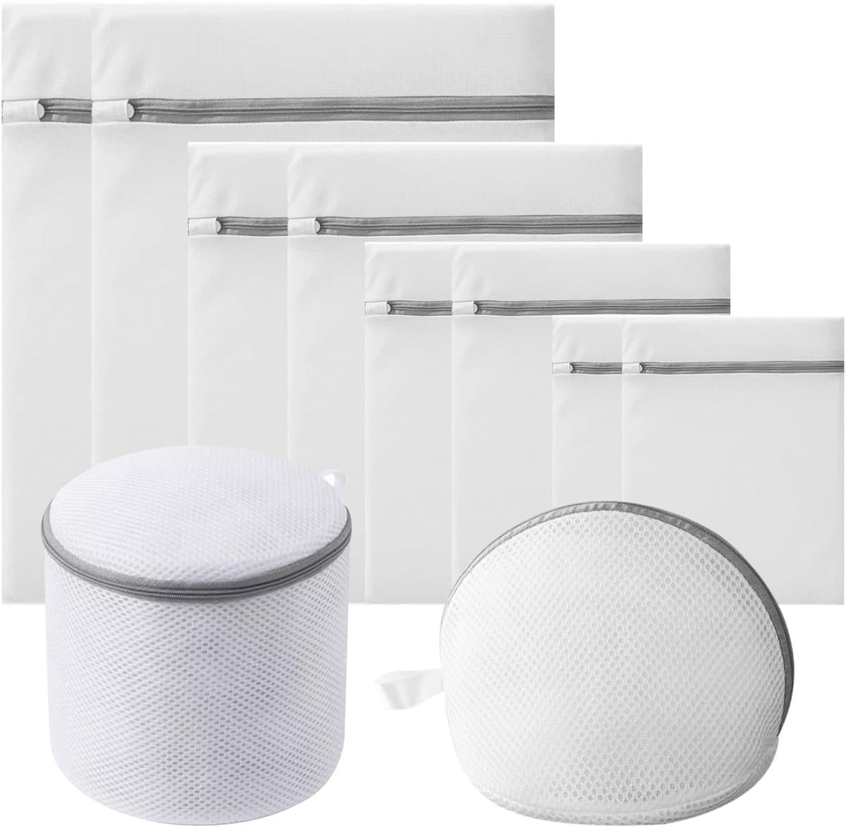 IMPERATORIS® Waszakjes voor Wasmachine - Bescherming voor Fijne Was en Schoenen - Mesh Wasnet met Rits - Voorkomt Slijtage - Set van 10 - Wit - Waszakken set — afbeelding 1