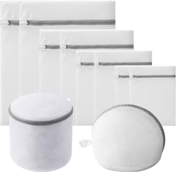 IMPERATORIS® Waszakjes voor Wasmachine - Bescherming voor Fijne Was en Schoenen - Mesh Wasnet met Rits - Voorkomt Slijtage - Set van 10 - Wit - Waszakken set — thumbnail 1
