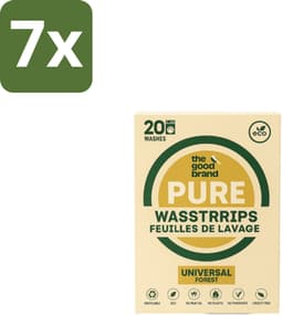 7 x The Good Brand - Wasstrips - Forest - 20 wasbeurten - Wasstrips - Duurzame Was - Milieuvriendelijke Was - Plasticvrije Was - Biologisch Afbreekbare Was — thumbnail 1
