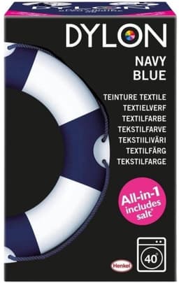 1 x Dylon - Textielverf - Navy Blue - All-in-One - Inclusief Zout - 350g - Textielverf - Kledingverf - Dylon Verf - Kleurtje Kleding - Stofverf — thumbnail 2