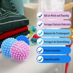 8 stuks wasballen - drogerballen voor donsjassen - wasdrogers - tennisballen - wasmachine accessoires — thumbnail 5