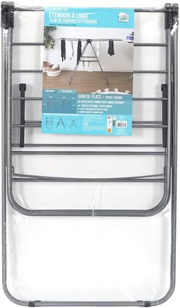 Home Deco Factory Wasrek/droogrek - grijs - metaal - 136 x 59 x 93 cm - ophangen — thumbnail 3