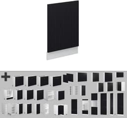 Voorpaneel Vaatwasser Inbouw Zwart Gestreept 45 cm Frontend voor Keukenmodule — thumbnail 4