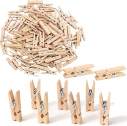 Mini Houten Wasknijpers - 100 Stuks voor Foto's en Creatieve Projecten — thumbnail 1