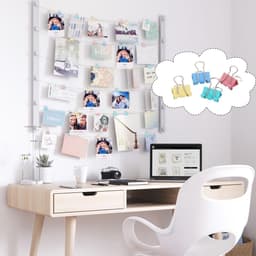 150 Stuks Mini Klapclips - 15mm Metaal Papieren Clips - Geleurde Binderclips voor Wanddecoratie en Foto's — thumbnail 5
