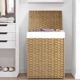 Wasmand, 46 x 33 x 60 cm, naturel, vuilewasmand met uitneembare voering en zijhandvatten, gemakkelijk te verplaatsen en schoon te maken, 90 liter grote capaciteit, stevig en duurzaam materiaal — thumbnail 4