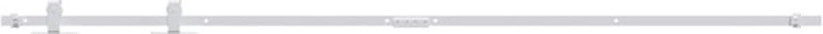 vidaXL - Ophangset - voor - minischuifdeur - 200 - cm - koolstofstaal - wit — afbeelding 1