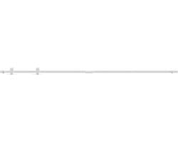 vidaXL - Ophangset - voor - minischuifdeur - 200 - cm - koolstofstaal - wit