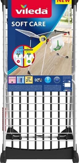 Vileda Soft Care Ruff Uscator - Droogrek - Droogautomaat / Wit 124 x 57 x 9 cm — thumbnail 2