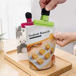 Multifunctionele voedselzakclips - 9 stuks, duurzame kunststof klemmen voor keuken en kantoor — thumbnail 4