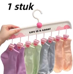 1 stuk - kattenklauw sokclip - multi-clip kleding droogrek rij rek naadloos antislip droogrek ondergoed - roze — thumbnail 1