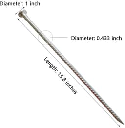 Heavy Duty 16 Inch Grondankers – 14 Pack Gegalvaniseerde Stalen Tuinpaal voor Ondersteuning en Bevestiging — thumbnail 5