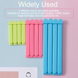 Herbruikbare Voedselzak Clips, Zakafsluiters voor Snacks, 12 Stuks in Meerdere Maten — thumbnail 5