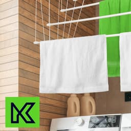 KADAX Plafondwasdroger, wasdroger voor het plafond 6, wanddroger met polyethyleen beklede stalen spijlen, plafonddroger, draagvermogen 12 kg (6x 80/wit) — thumbnail 5