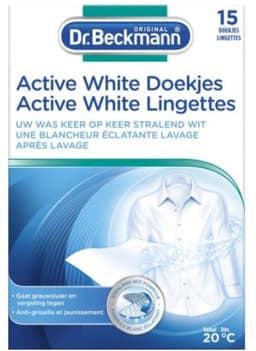 6 x Dr. Beckmann Active White Sheets 15 stuks per verpakking - Witte Was - Wasverzorging - Grauwsluier - Vergeling - Witmaakdoekjes — thumbnail 3