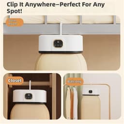 Draagbare Opvouwbare Mini-droger, Mini-compacte Elektrische Wasdrogers, Kleine Wasmachine/droger voor Appartementen, Geschikt voor Reizen, Wasgoed met Timer, Haak, Ropa — thumbnail 3