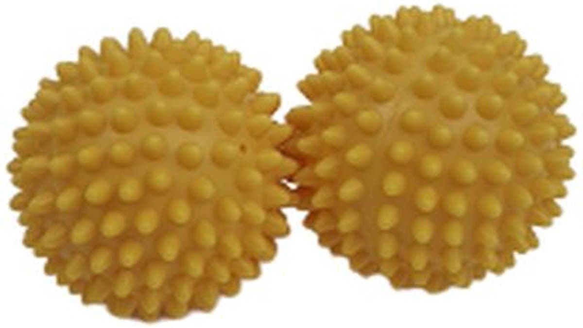 Wasdrogerballen WATH - Geel - Wasdroger ballen - Energiebesparend - Drogerbal - Herbruikbaar - Kunststof - Set van 2 — afbeelding 1