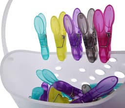 24x Gekleurde Wasknijpers Set| Incl. Multifunctionele Wasmand en Hanger | Kleurrijk en Praktisch Huishoudhulpje — thumbnail 5