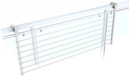 Foxydry Duo 202 cm balkon droogrek - wit - rechthoekige reling — thumbnail 3