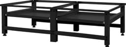 Wasmachine verhoger, Wasmachine Onderstel dubbel 61x53.5x37 cm met uitschuifplank in zwart ML design — thumbnail 1