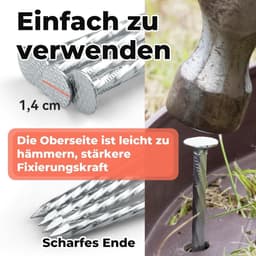 Roest-grondankers verzinkt - 100 stuks - Ø 52 mm - 200 mm lang - van staal - voor tuinvlies - kunstgras - omheining - camping. — thumbnail 2