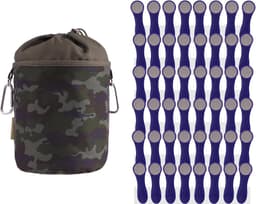 48 wasknijpers met spiraalveren van roestvrij staal en softgrip - indigo grijs - wasclips - BellaCott - camouflage — thumbnail 1