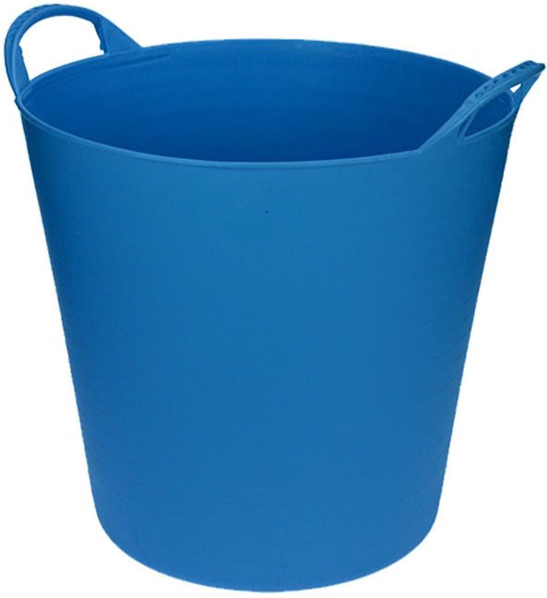 Flexibele emmer/wasmand/kuip - blauw - 20 liter - Opbergmanden - Wasmanden - Flexibele emmers - 35 x 30 cm — afbeelding 1