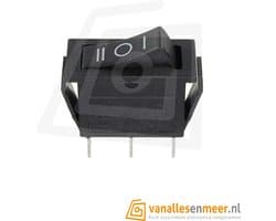 KCD3 Tuimelschakelaar DPST on-off-on