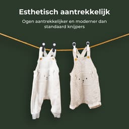 Gandria Wasknijpers 48 Stuks - Kunststof Wasknijpers - Set van 48 Plastic Knijpers - Wasrek Knijpers 10 Kg - Zwart/Wit en Wit/Zwart — thumbnail 5