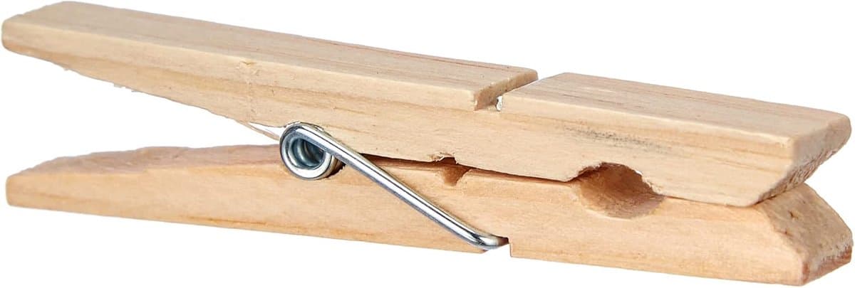 Natuurlijke Wasknijpers 72mm - 24 Stuks voor Knutselen en Decoratie — afbeelding 1