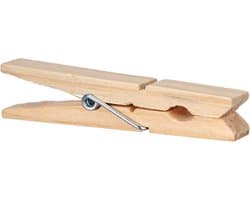 Natuurlijke Wasknijpers 72mm - 24 Stuks voor Knutselen en Decoratie