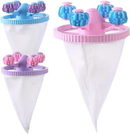 Haarverwijderaar - haarvanger wasmachine - wasballen - Anti haren - voor het verwijderen van pluisjes voor wollen truien - blauw/paars/roze — thumbnail 1