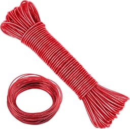 30M Stalen Kern Outdoor Waslijn Heavy Duty Super Waslijn Belasting 220kg Roestbestendige Waterdichte Tuin Waslijn (Diameter 4mm, Rood) — thumbnail 1