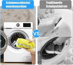 Set van 2 wasnetten voor schoenen - Herbruikbare schoenenzakken met ritssluiting voor bescherming en reiniging — thumbnail 5