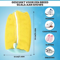 Bewern 2 Delige Waszak Schoenen met Rits – 360° Uitgebreide Reiniging - Sneakers Waszak voor Wasgoed - Schoen Waszak Wasmachine — thumbnail 5