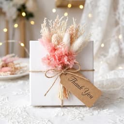 Gedroogde bloemen, roze, mini, tafeldecoratie voor bruiloften — thumbnail 4