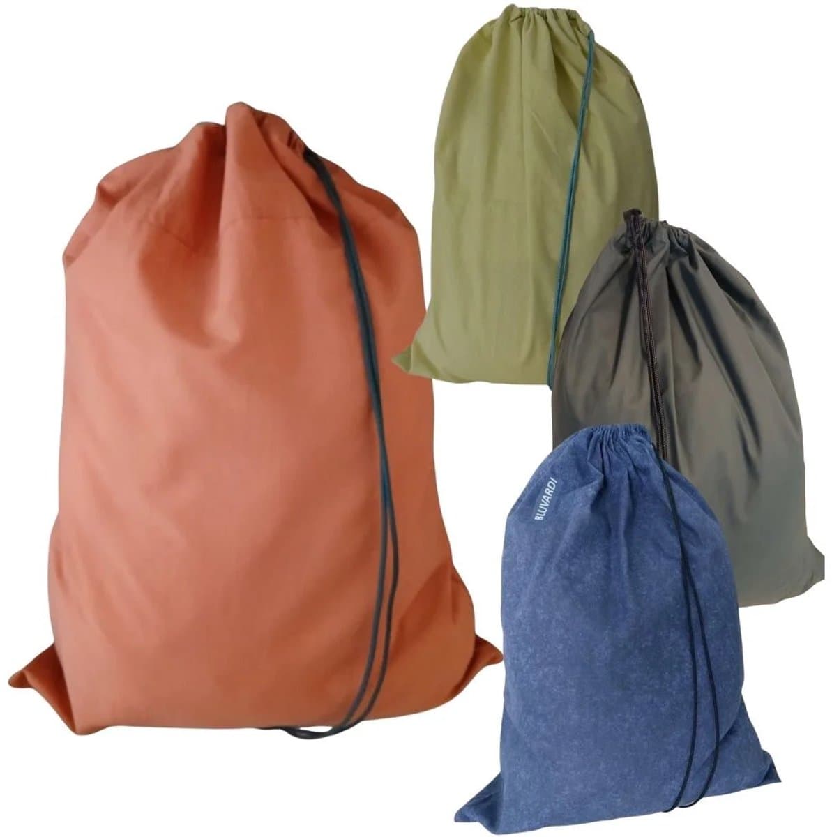 Bluvardi katoenen waszakken set van 4 stuks - XXL -reddish bruin - navy blue-grijs-verdicchio — afbeelding 1