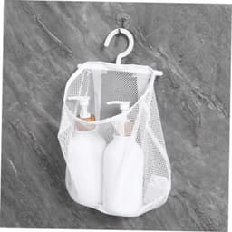 Hangende netzak - Opberger voor waslijn - Wasgoed organiseren - Draaibare haak - 24.5 cm - Wit — thumbnail 3