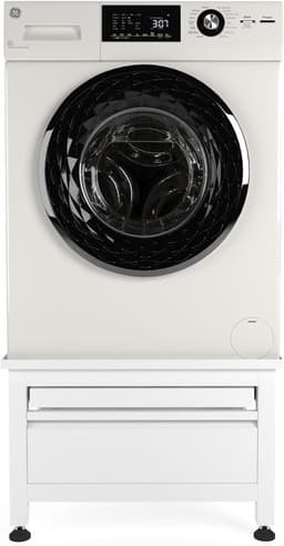 Wasmachine verhoger met lade en plateau - opbouwmeubel - sokkel - 42cm hoog - Wit - Universeel - 65 * 60,5 (LxB) - Inclusief wandbeugels — thumbnail 4