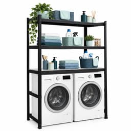 Wasmachine rek - 180 x 130 x 60 cm - tot 600 kg - zwart — thumbnail 1